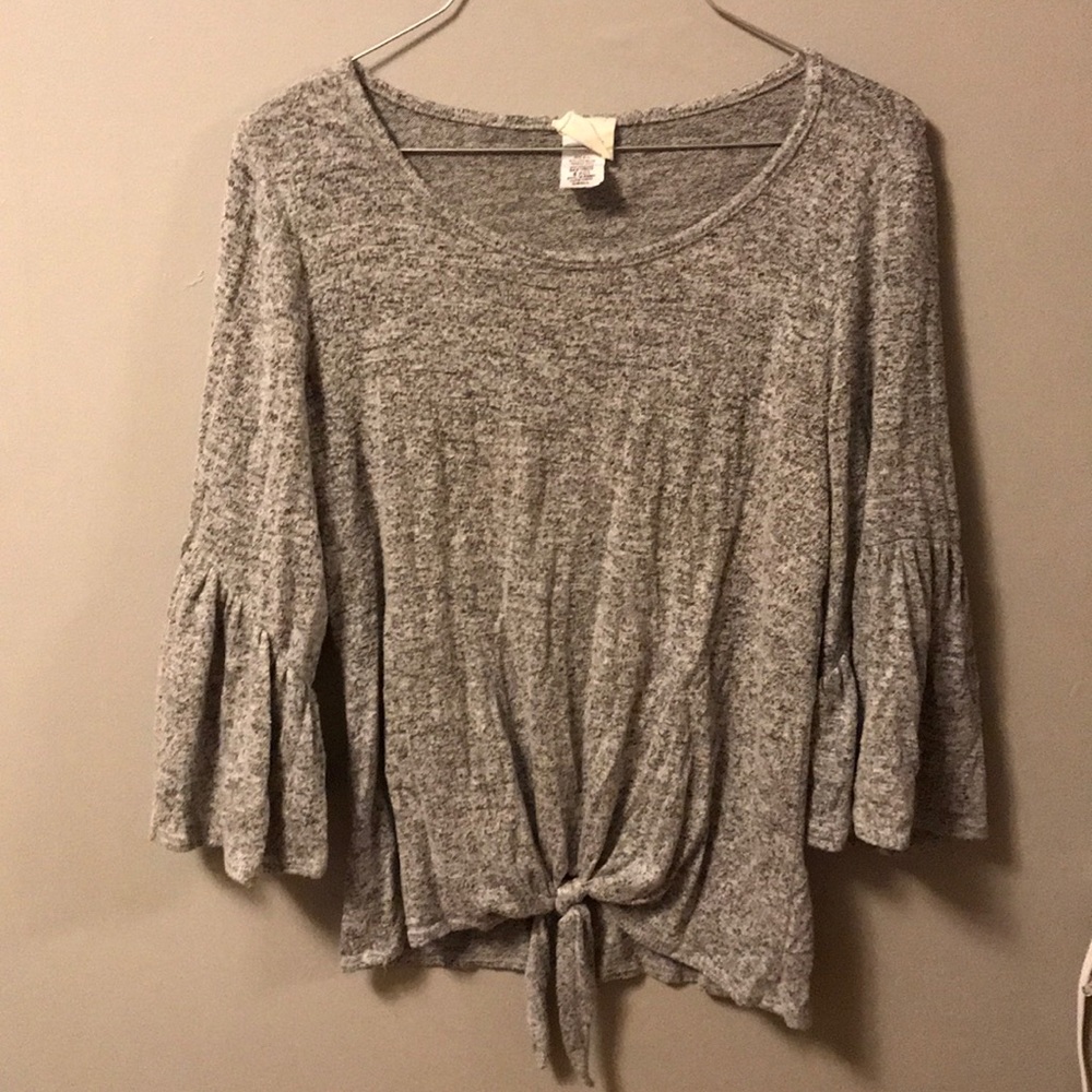 Dark heather gray SUPER SOFT blouse